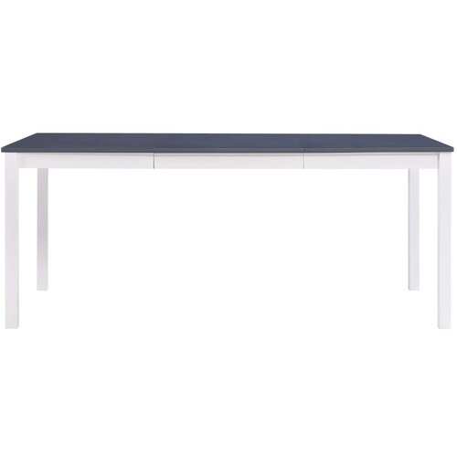 Maison Chic Jedilna miza - Kuhinjska miza - Jedilni stol bela in siva 180x90x73 cm borovina, (21715357) Slike