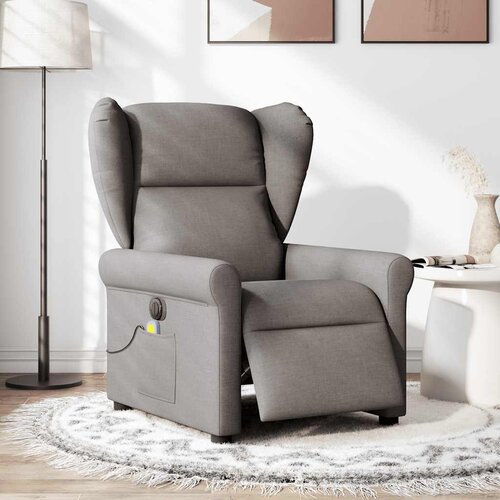 Maison Chic Električni masažni naslanjač - Relax naslanjač taupe blago, (22134203) Cene