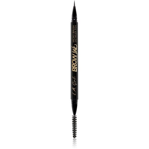 L.A. Girl Cosmetics Brow Ink tekoče črtalo za obrvi s krtačko odtenek Dark Brown 0.45 ml Cene
