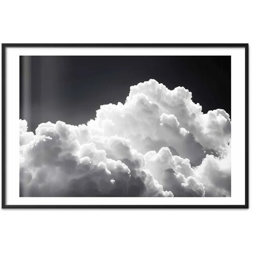 Plakat Discover the Infinite Play of Sunlight &amp;ndash; Clouds and Shadows in the Sky 90x60 Crni okvir s margom Slike
