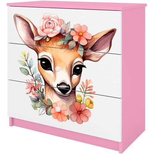  Dječja komoda - BAMBI - roza Cene