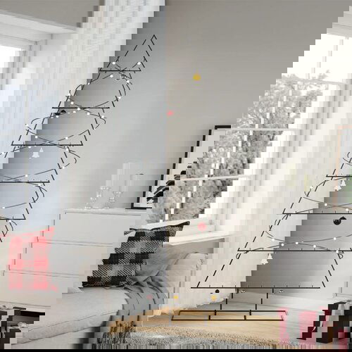 vidaXL Metalno ukrasno božićno drvce crno 210 cm Cijene