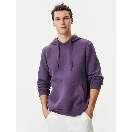 Koton Hooded Sweatshirt Kangaroo Pocket Detail Long Sleeve