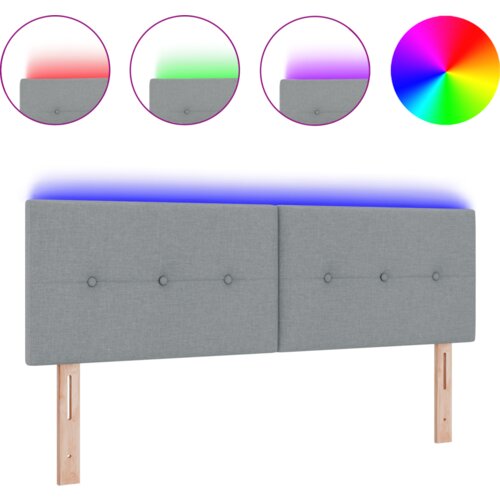 vidaXL LED uzglavlje s gumbima svijetlo sivo 72 cm tkanina Cene