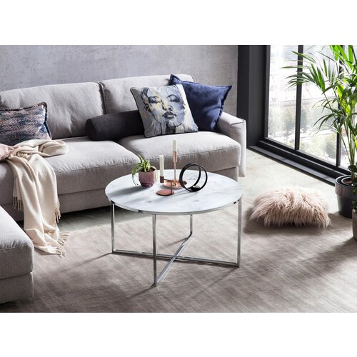 Livetastic Klubska Miza Marble, Bela Slike