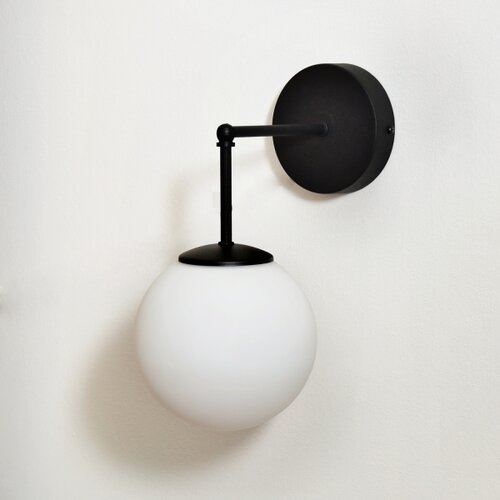  Zidna lampa MOON 1xE27/15W/230V crna Slike