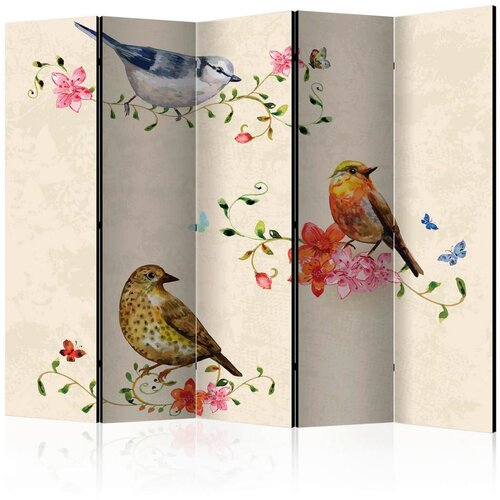 Artgeist Paravan Bird Song Ii, 5-Delni, Enostranski Cene