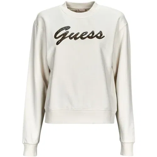 Guess Puloverji CN SHINY SWEATSHIRT Bela