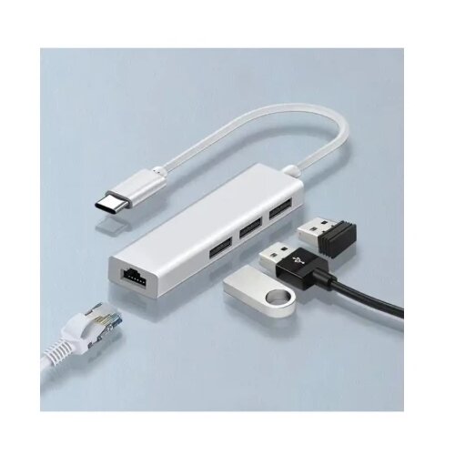  konverter tip c -RJ45 100mb/2xUSB 2.0/1xUSB 3.0 kettz Cene