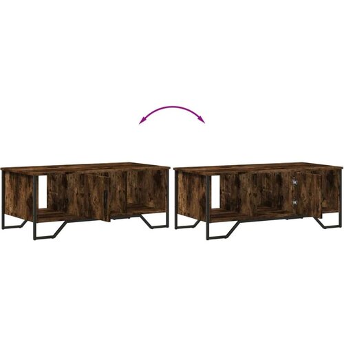VidaXL Stolić za kavu boja hrasta 100 x 51 x 40 cm konstruirano drvo Slike