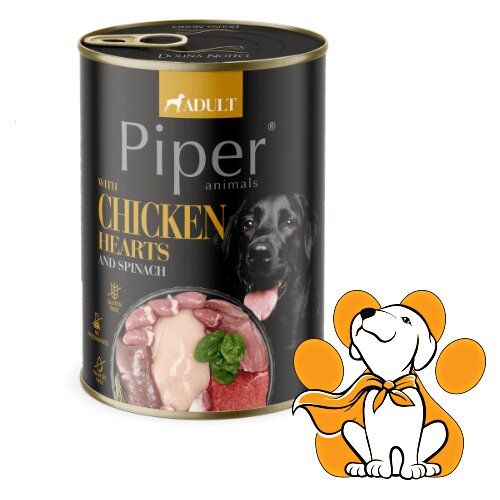 Piper Dog Chicken Hearts 400g, Vlažna Hrana Sa Pilećim Srcima Za Mi&scaron;ićnu Snagu Cene