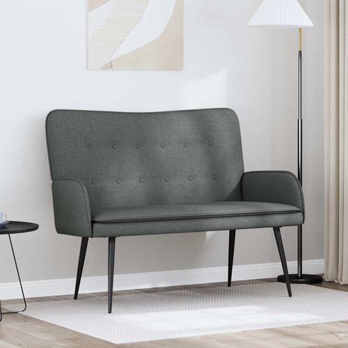 SOFA za dvije osobe Tamno siva 115 x 61 x 87 cm tkanina Slike