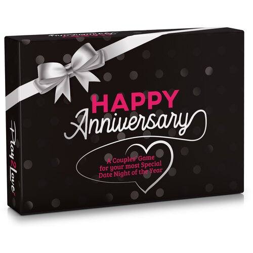 Spielehelden Happy Anniversary Black Edition, igra s kartami za pare, 110 vprašanj, darilna škatla, v angleškem jeziku Cene