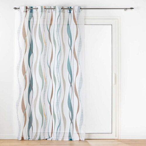 Douceur d intérieur Bela/modra prosojna zavesa 140x280 cm Lisana – Cene