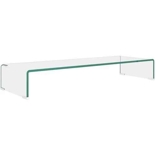 Maison Chic Stojalo za TV / ekran - TV stojalo - Stojalo za ekran stekleno prozorno 90x30x13 cm, (21700270) Slike