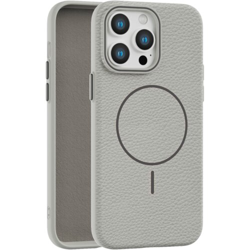  leather grip magsafe maska za iphone 14 pro - siva Cene