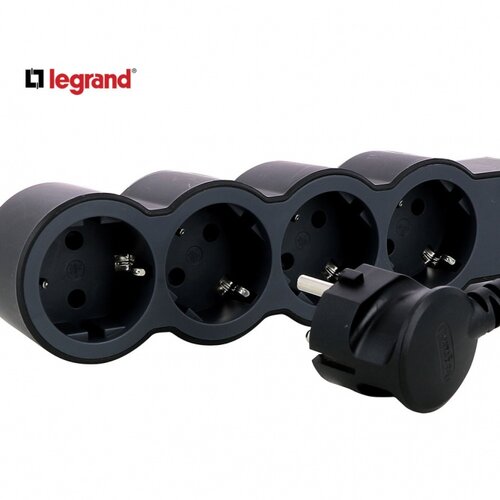 Legrand 694570 produžni blok 4X2P+E 5M (crna/t.siva) Slike