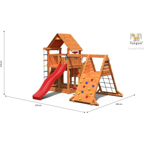 Fungoo Set BIG LEADER SPIDER RED - drveno dječje igrali&amp;scaron;te Slike