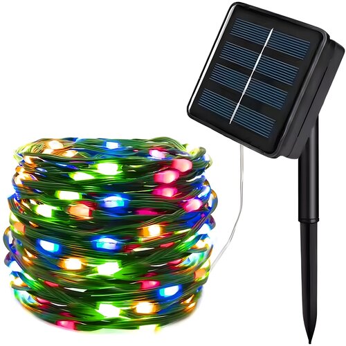 IZMAEL LED luči s solarno plo&scaron;čo - 20m (200 LED žarnic) - Večbarvna Cene