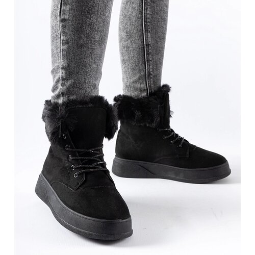 Gemre Black platform snow boots Oliverio Cene