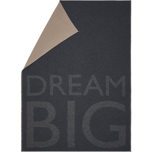 David Fussenegger Luca odeja iz flanela "Dream Big" - antracitna Cene