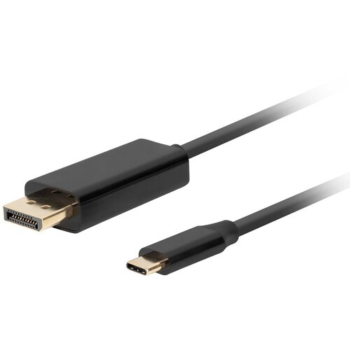 Lanberg USB-C kabel A DisplayPort Macho/Macho 1,0M 4K 60Hz Negro, (21090823) Cene