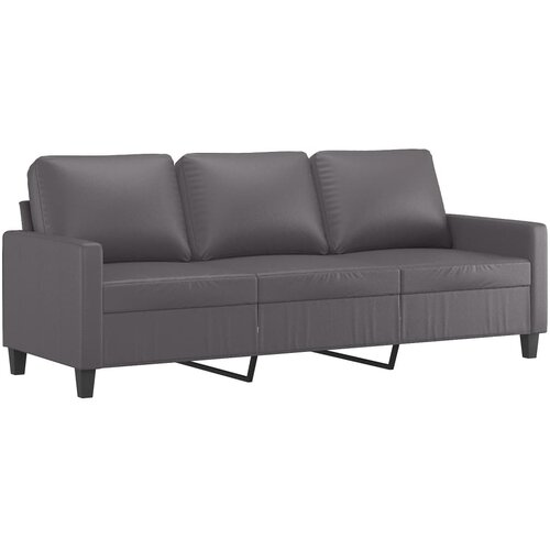  2-dijelni set sofa s jastucima sivi od umjetne kože Siva Slike