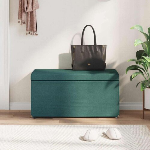  Stolica Tamnozelena 81 x 41 x 40 cm Tkanina i konstruirano drvo - Tamnozelena 80 cm tkanina Slike