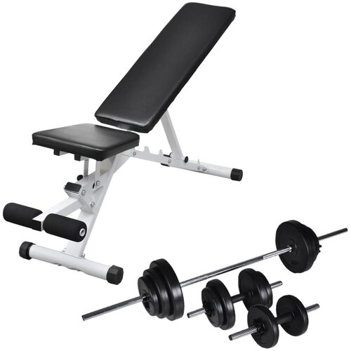  Klupa za vježbanje sa setom utega 30,5 kg Slike