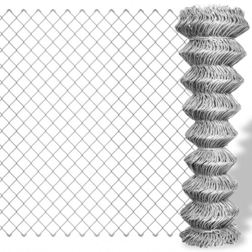 VidaXL Mrežna ograja pocinkano jeklo 25x1,25 m srebrna Slike