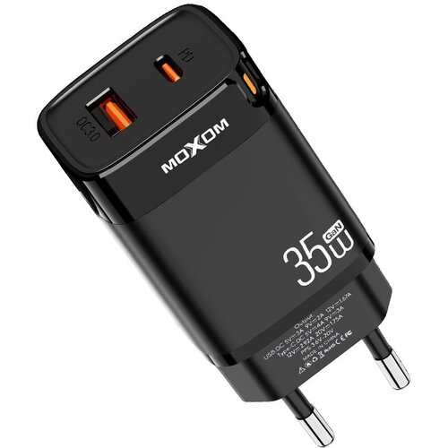  Kuciste punjaca moxom mx-hc242 35w pd type c + usb crno ( P1286 ) Slike