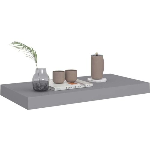 VidaXL Stenske police 2 kosa sive 50x23x3,8 cm MDF Slike