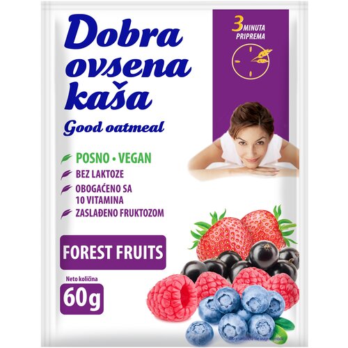 Dobra Ovsena Kaša &Scaron;umsko voće, 60g Cene