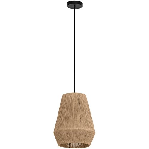 Eglo Viseća lampa ALDERNEY E27 30 cm crna/natur 43785 Slike
