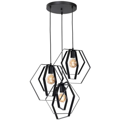  Luster na sajli HEXAGON 3xE27/60W/230V crni okrugli Cene