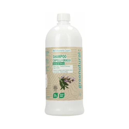 Greenatural Šampon proti prhljaju iz žajblja in koprive - 1000 ml