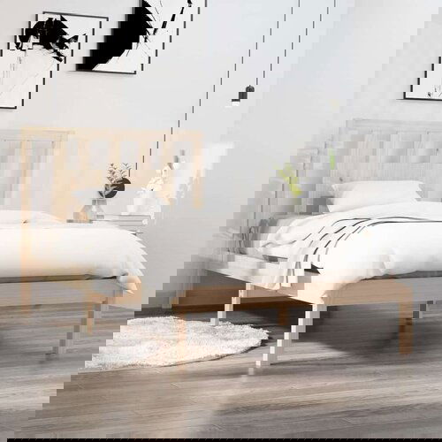  Posteljni okvir iz trdne borovine 100x200 cm, (20643629) Slike