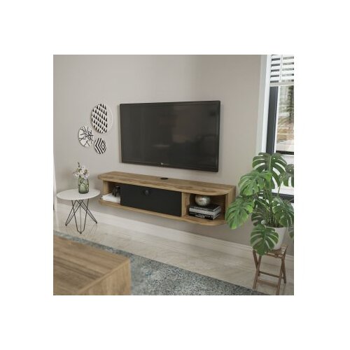 Hanah home tv polica ibarra black oud oak Cene