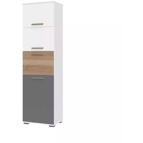 Jela VITRINA ARC F2 (VE� BARV)-Bela mat lak/pacifik oreh/grafit mat lak Cene