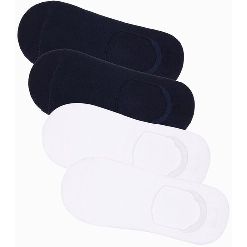 Ombre Men's foot socks 4-pack - white and navy OM-SOSS Cene