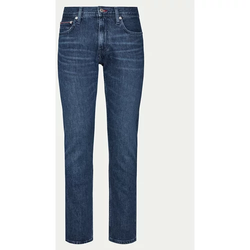 Tommy Hilfiger Jeans hlače Merceer MW0MW35169 Mornarsko modra Straight Fit