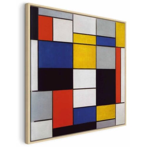  Slika - Piet Mondrian &ndash; Composition A 80x80 U prirodnom drvenom okviru Cijene