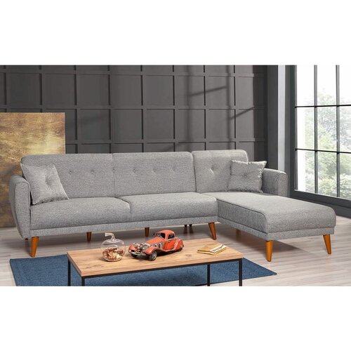 Atelier Del Sofa Aria Corner - Grey Grey Corner Sofa-Bed Cene