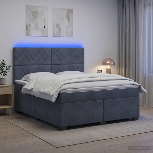  Boxspring krevet s madracem Tamnosiva 140 x 200 cm Bar&amp;scaron;un 144 x 200 x 140.5 cm Slike