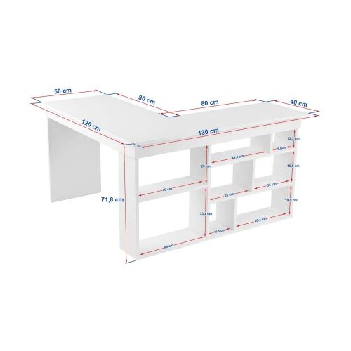 Hanah home Radni sto Vesper, 130 x 72 x 120 cm, Orah Slike