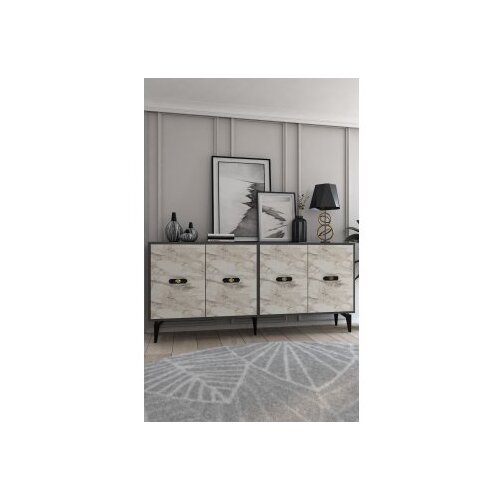 Hanah home komoda fly anthracite ephesus marble Slike
