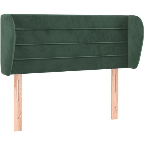 VidaXL Vzglavje z u&amp;scaron;esi temno zeleno 83x23x78/88 cm žamet, (20933626) Slike