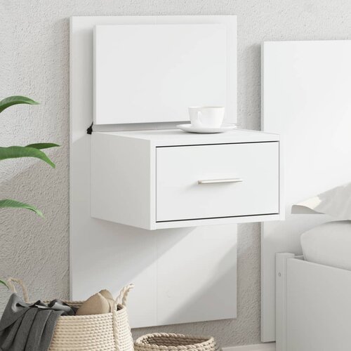 Furnova Stenska nočna omarica z LED lučkami bela, (21927001) Cene