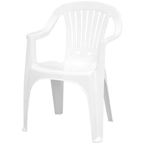  stolica koja se može slagati jedna na drugu Kios (Bijele boje, Materijal: Plastika)