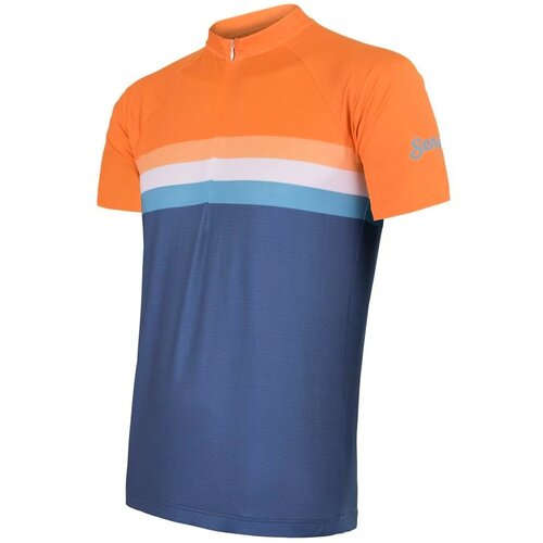 Sensor Men's Jersey Cyklo Summer Stripe Blue/Orange Slike